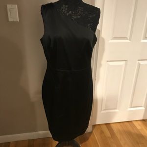 Calvin Klein Silk One Shoulder Cocktail Dress